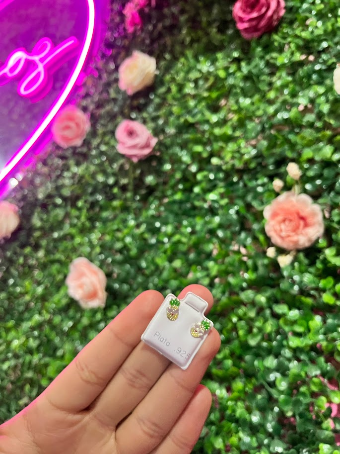 Arete Esmaltado De Plata