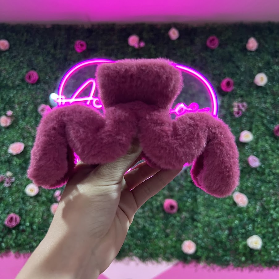 Pinza con peluche para cabello