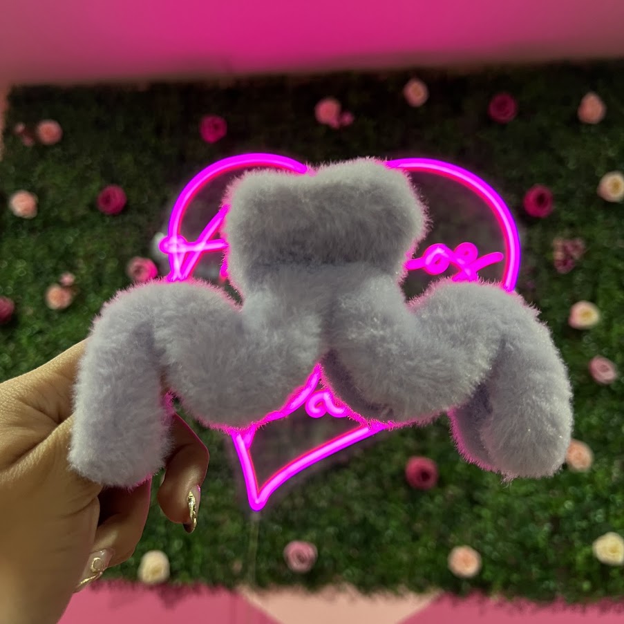 Pinza con peluche para cabello