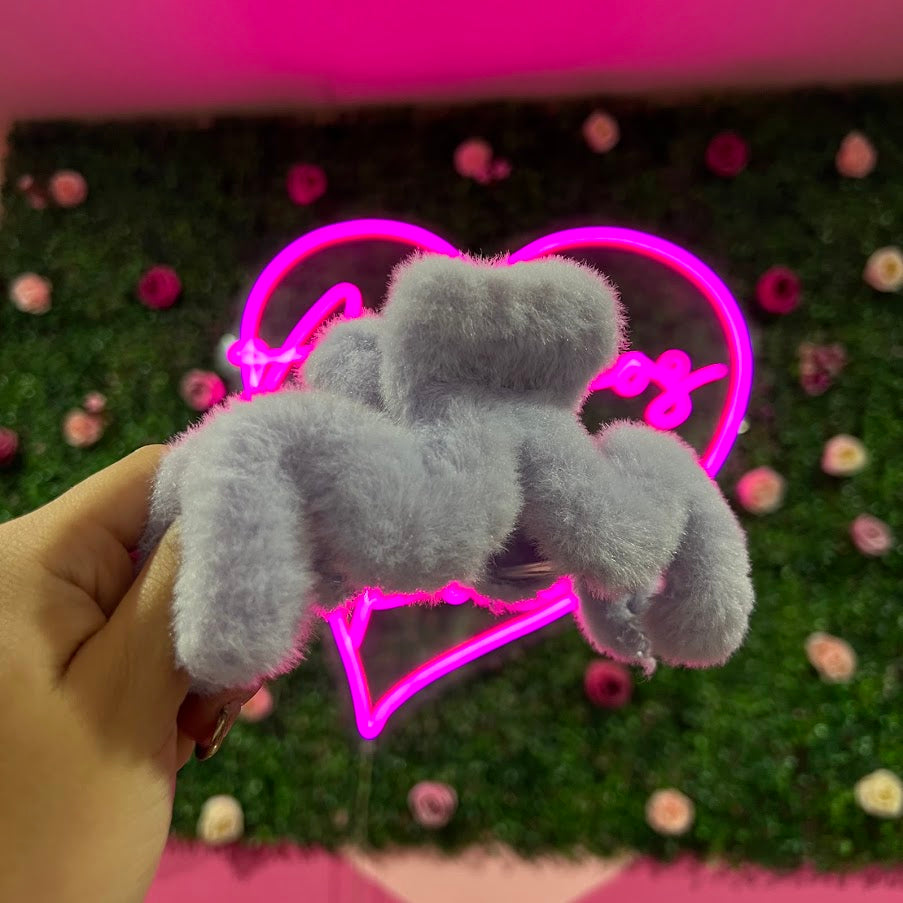 Pinza con peluche para cabello