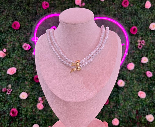 Cadena de acero inoxidable con perlas