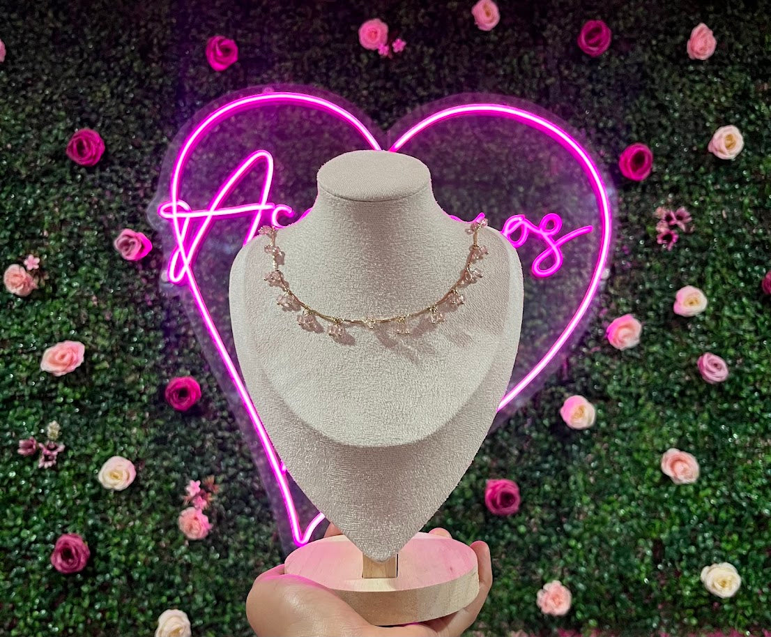 Cadena de acero inoxidable con piedritas