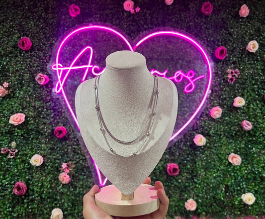 Cadena de acero inoxidable planchada con doble cadena