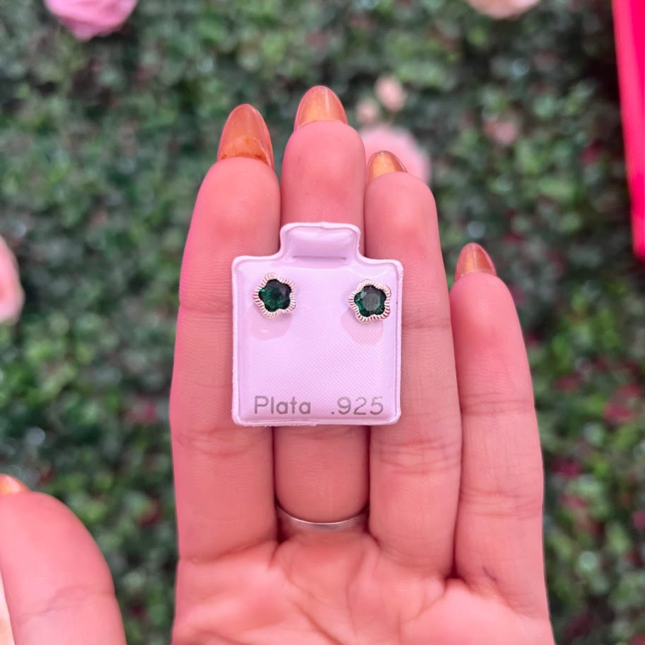 Arete De Plata Con Zirconia