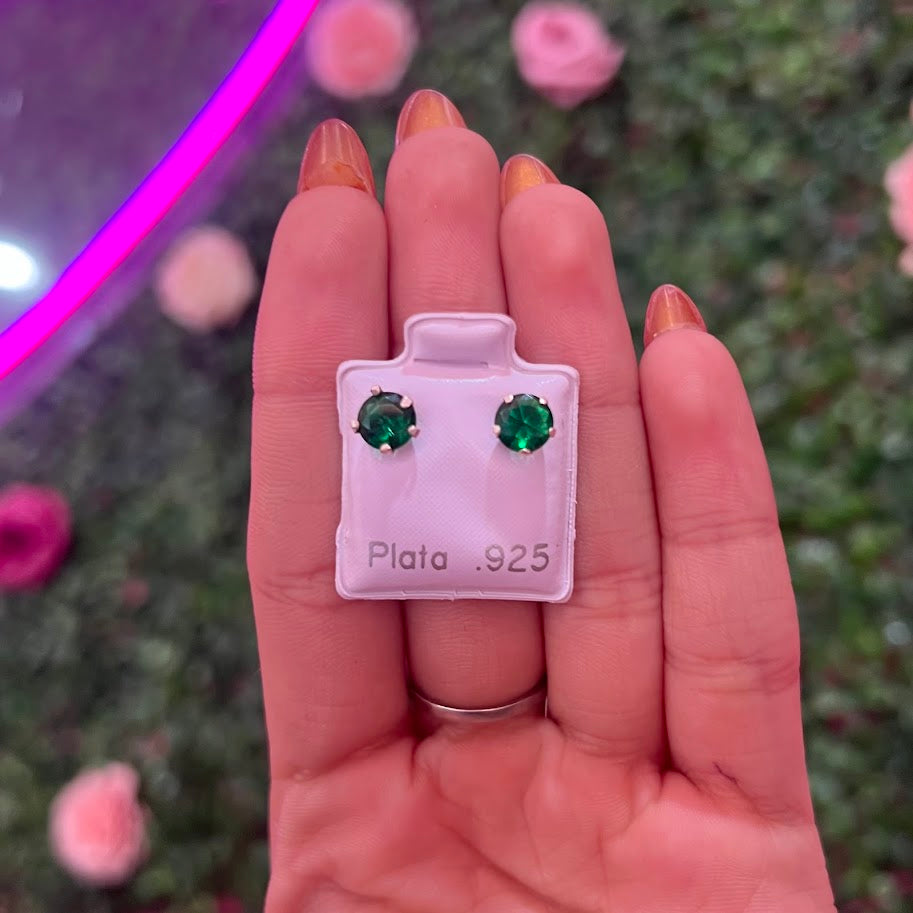 Arete De Plata Con Zirconia