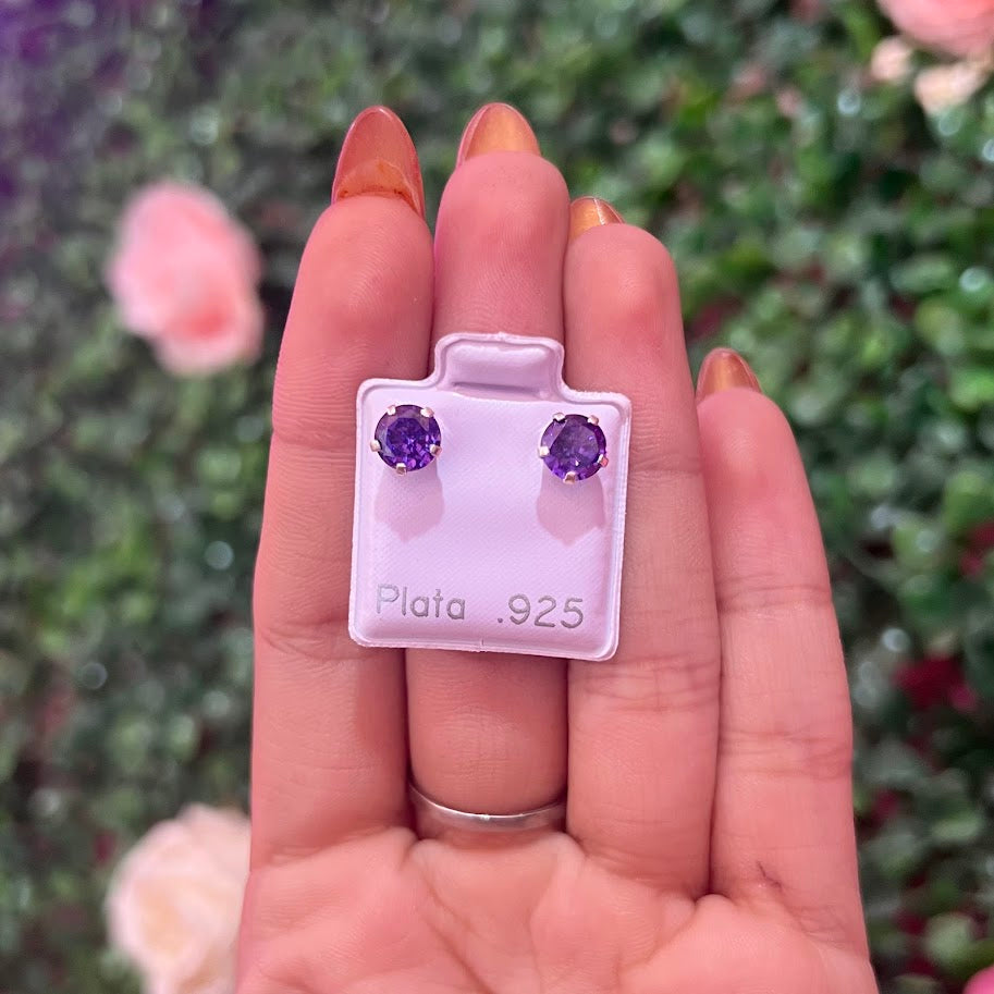 Arete De Plata Con Zirconia