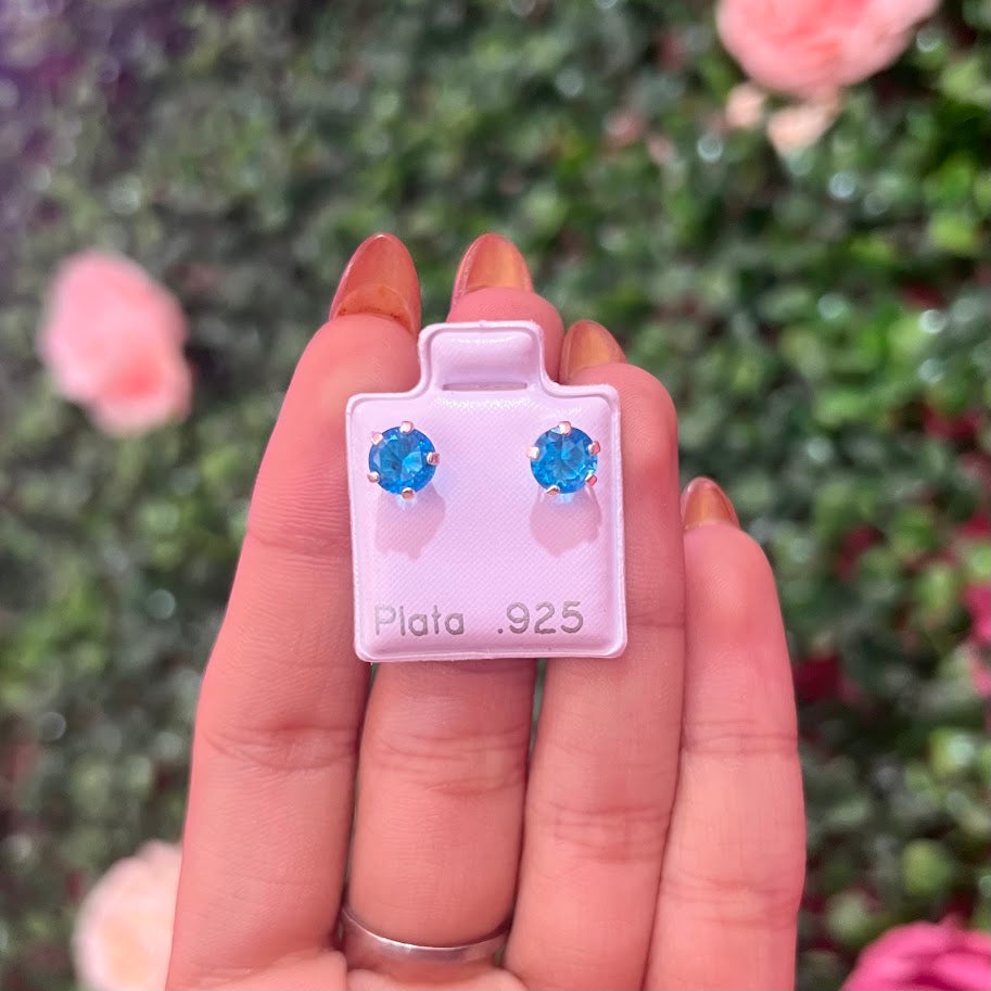 Arete De Plata Con Zirconia