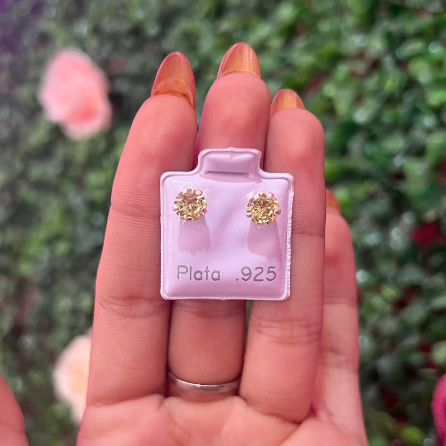 Arete De Plata Con Zirconia