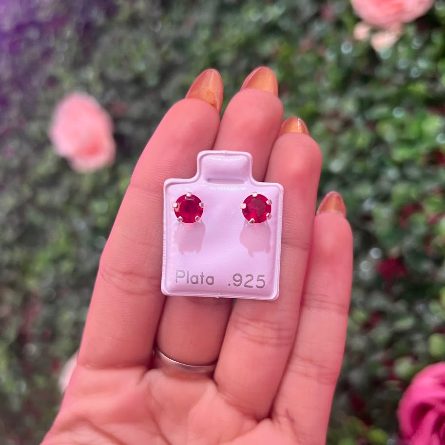 Arete De Plata Con Zirconia