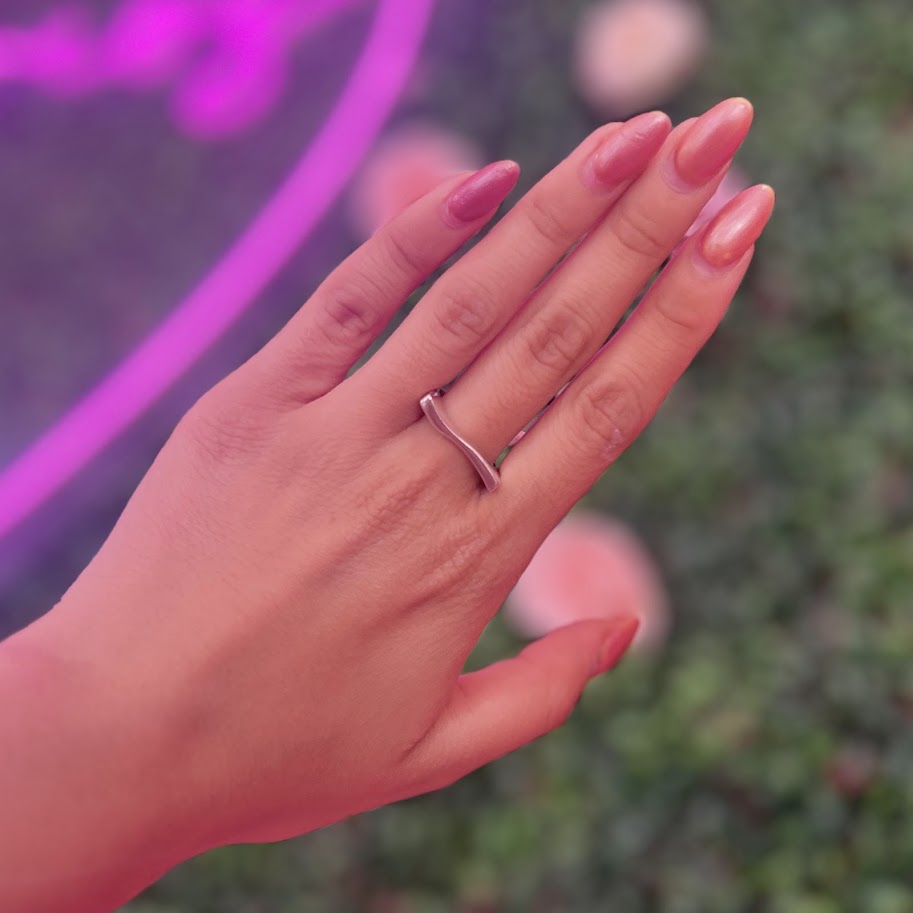 Anillo plata plano zigzag