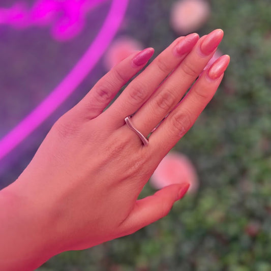 Anillo plata plano zigzag