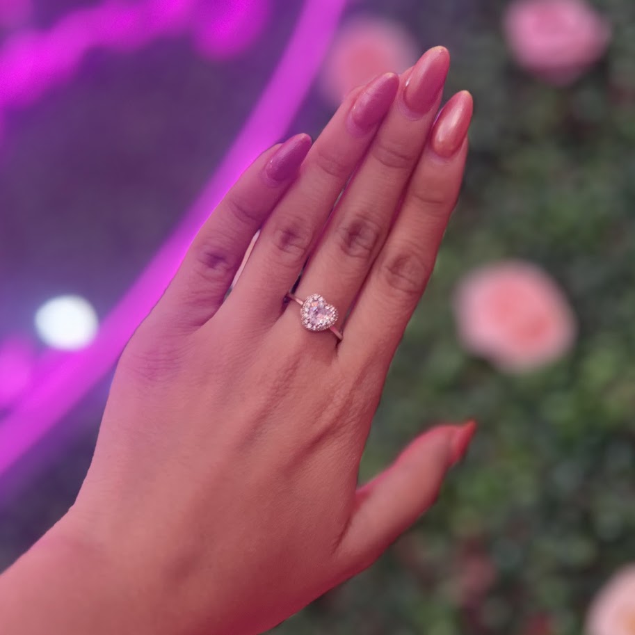 Anillo compromiso corazon