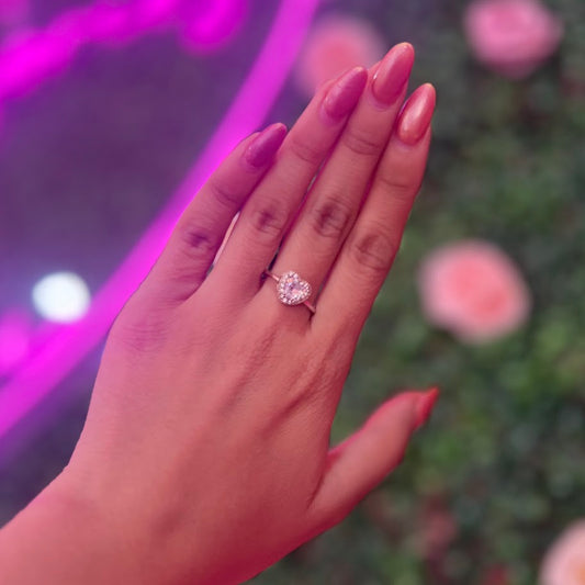 Anillo compromiso corazon