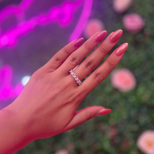 Anillo corazones zirconia