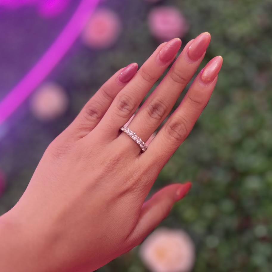 Anillo zirconia blanca