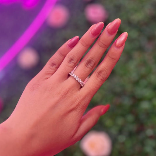 Anillo zirconia blanca
