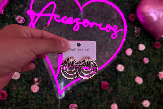 Aretes de acero inoxidable, aros colgantes