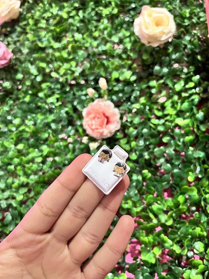 Arete Esmaltado De Plata