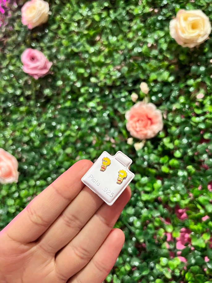 Arete Esmaltado De Plata