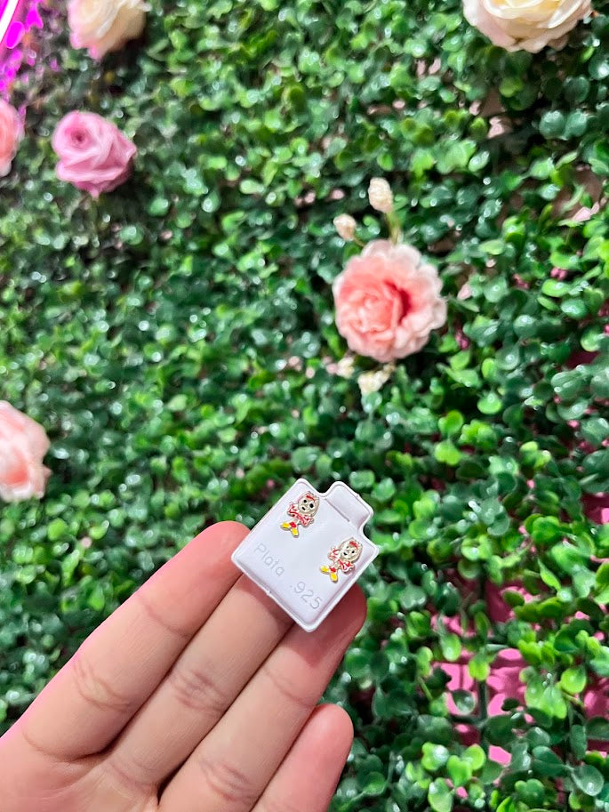 Arete Esmaltado De Plata