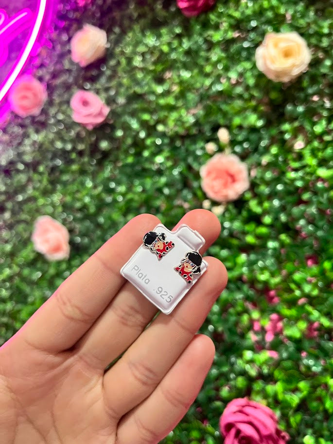 Arete Esmaltado De Plata