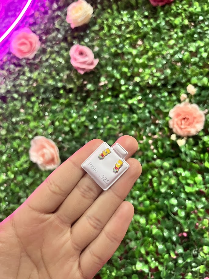 Arete Esmaltado De Plata