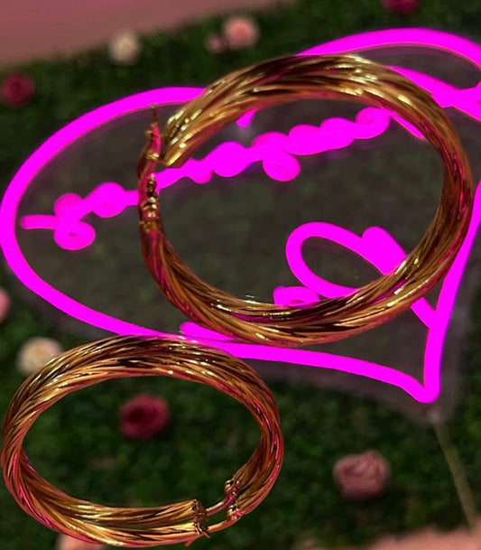 Arracada de acero inoxidable, tipo torsal