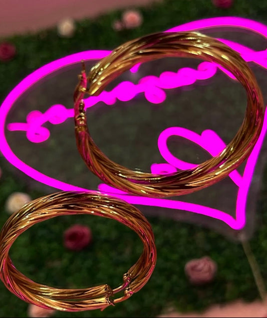 Arracada de acero inoxidable, tipo torsal