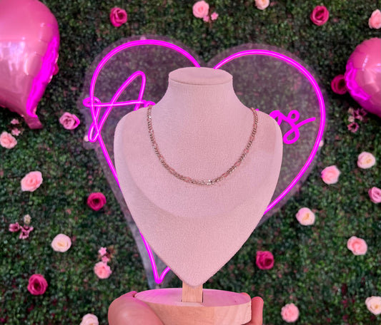 Cadena Con Eslabon Plano De Plata