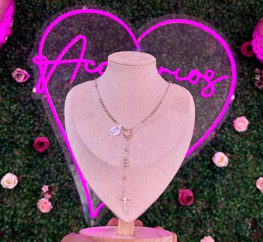 Rosario plata grueso