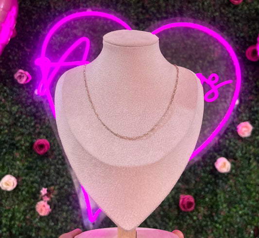 Cadena plata cartier delgada