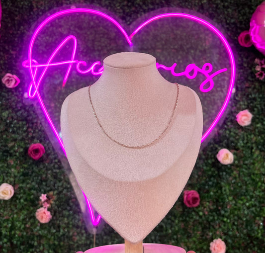 Cadena de plata bolitas y palitos