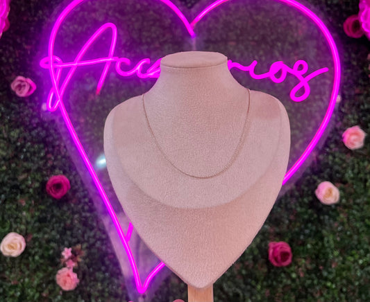 Cadena de plata bolitas