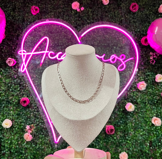 Cadena Eslabon Sencillo De Plata