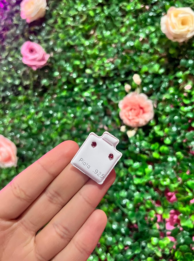 Arete De Plata Con Zirconia Chico