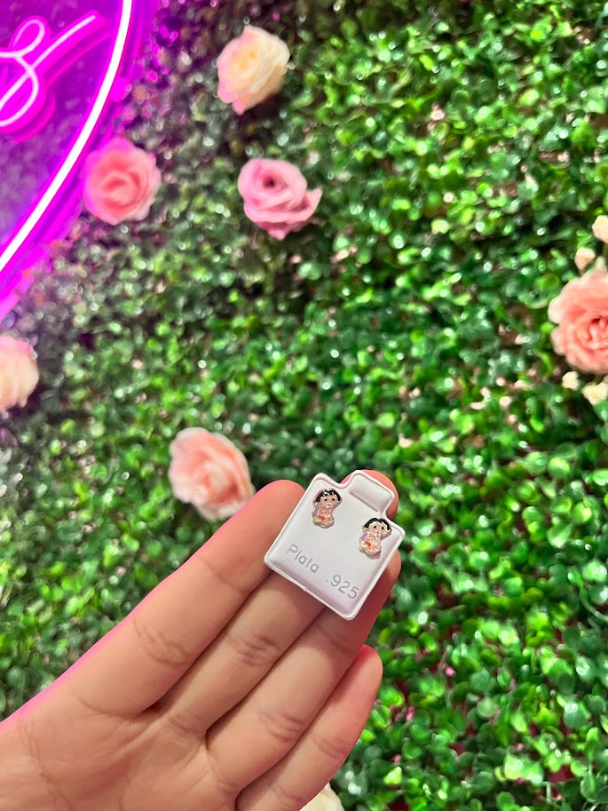 Arete Esmaltado De Plata