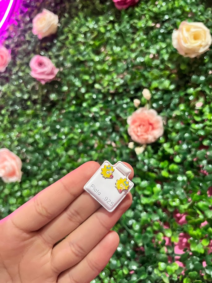 Arete Esmaltado De Plata